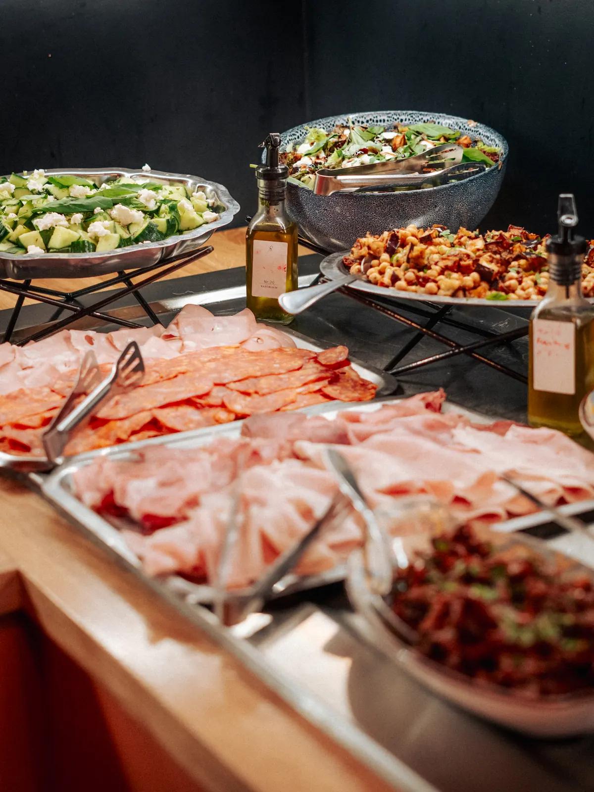 All-you-can-eat Italian buffet — charcuterie, salads and antipasti at Navigli Paris